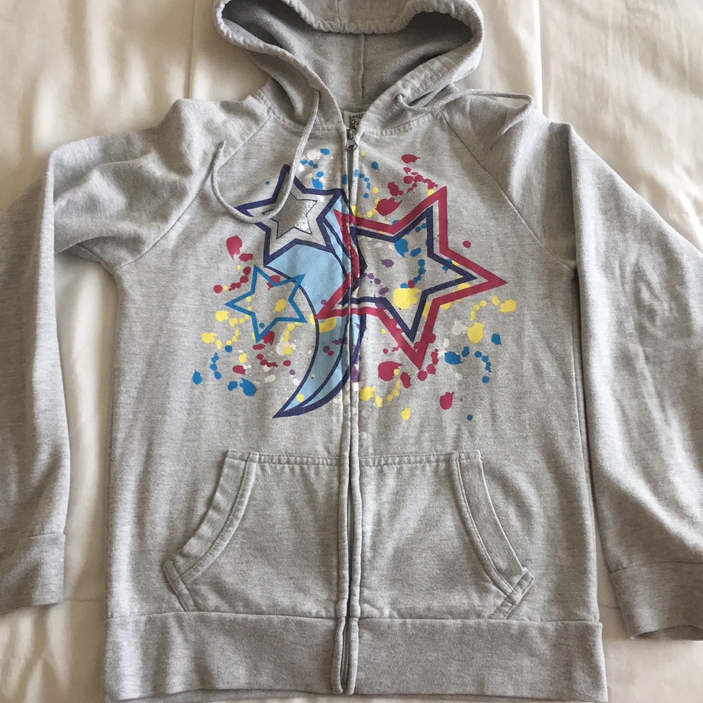 Gray hoodie with stars